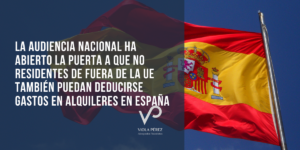 deducción gastos alquiler no residentes extracomunitarios